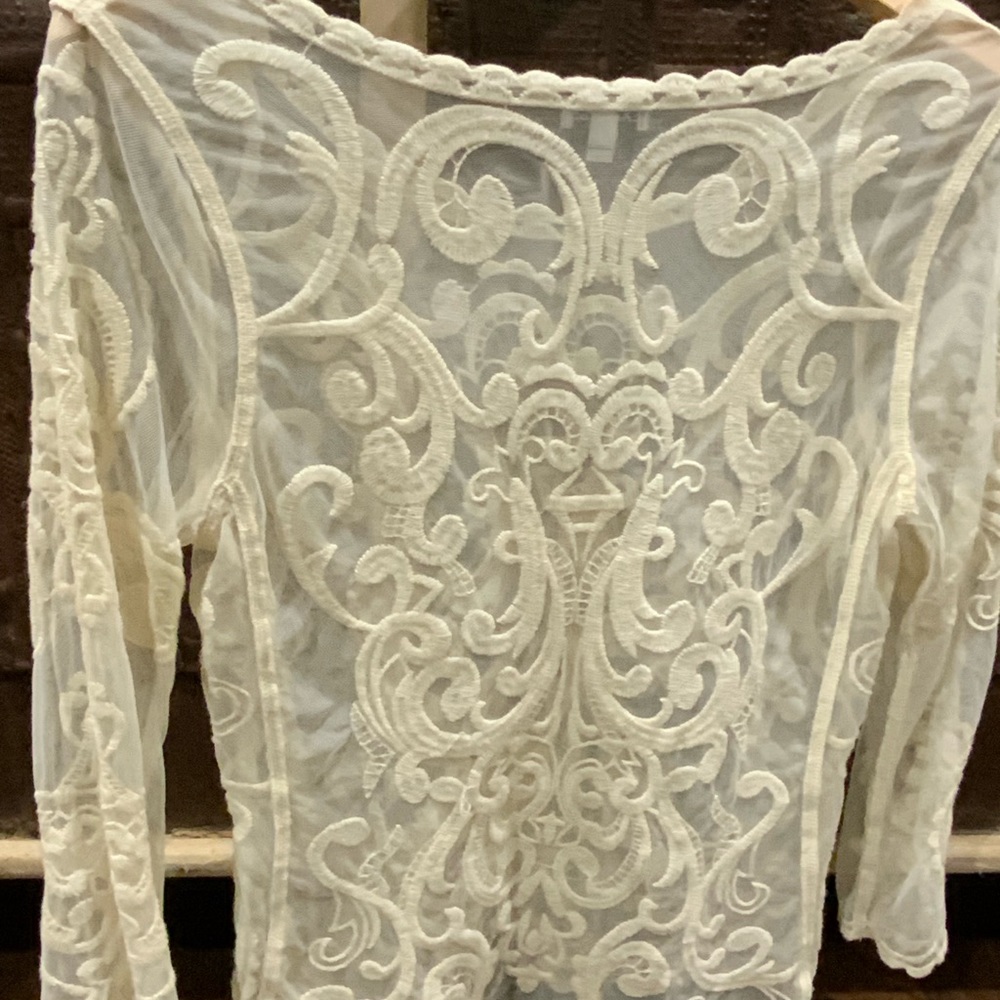 Lacey sheer layering classy top